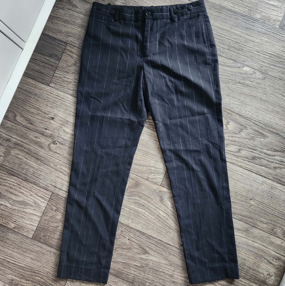 Polo by Ralph Lauren Black Pinstripe Trouser Dress Pants Size 6